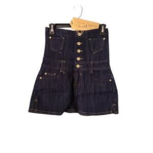 Exocet Juniors Size 3 High Rise Denim Mini Skirt 27” Waist, 35” Hips